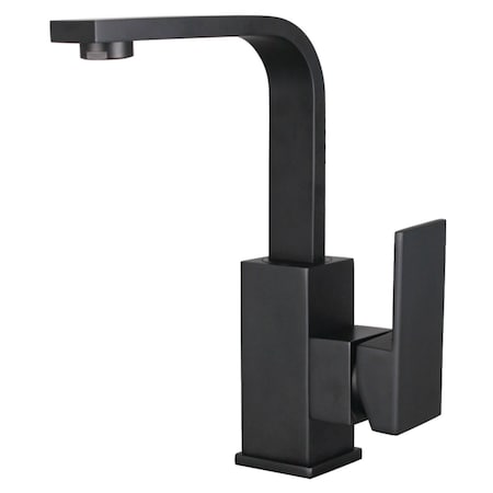 Fauceture LS8460CL Single-Handle Bathroom Faucet with Push Pop-Up, Matte Black LS8460CL